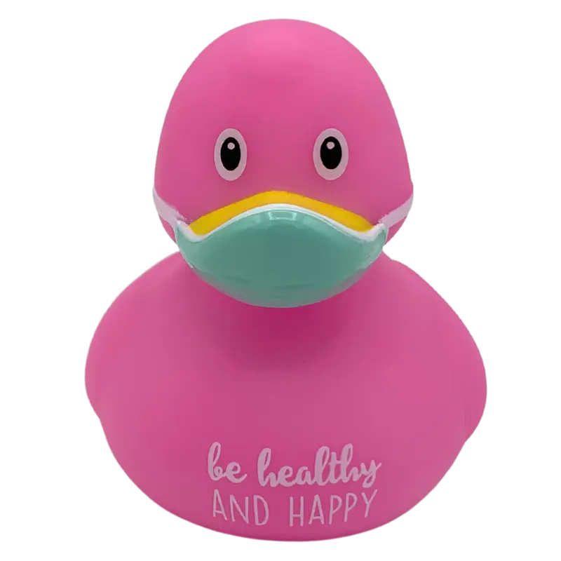 Gesundheit Maske Ente Pink Badeente Quietscheente Lilalu