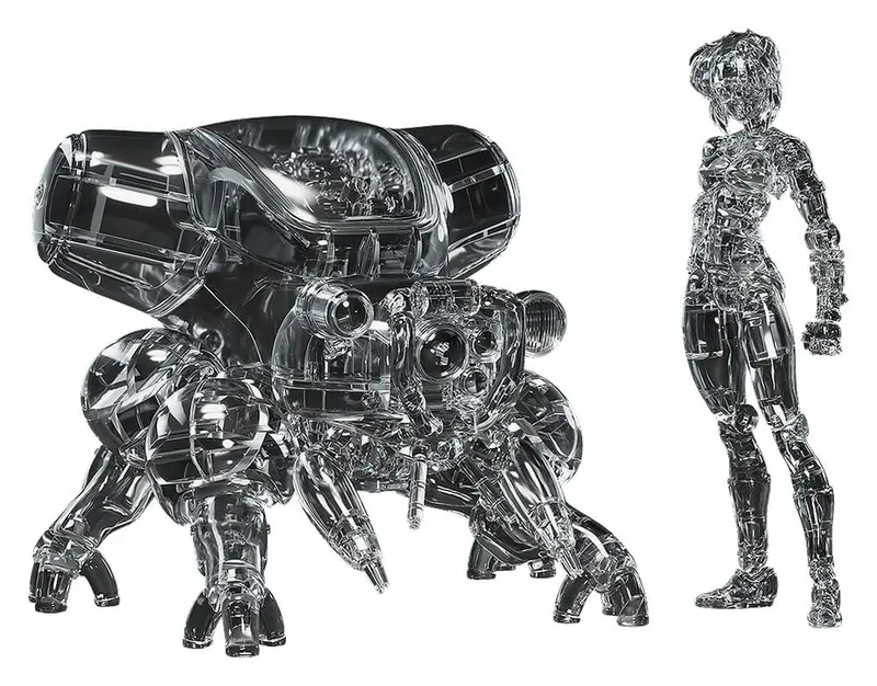 Ghost in the Shell PLAMAX minimum factory Plastic Model Kit Motoko Kusanagi mit Fuchikoma