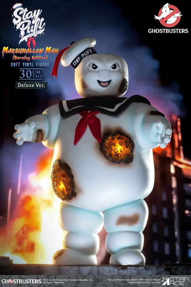 Ghostbusters Soft Vinyl Statue Stay Puft Marshmallow Man Burnign Edition Deluxe Version 30 cm - sofort lieferbar