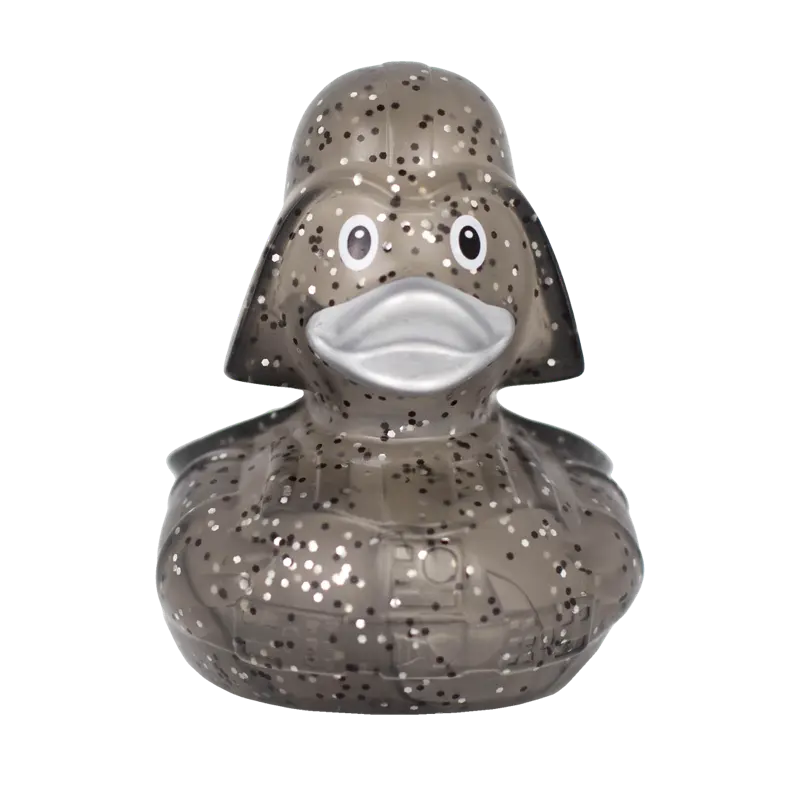 Glitzer Black Star Lord Ente Badeente Quietscheente Gummiente Lilalu