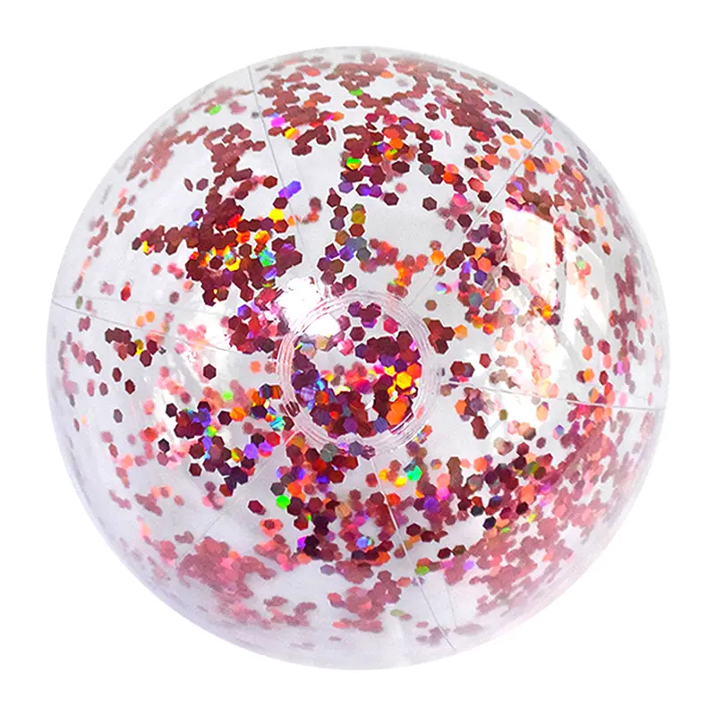 Glitzer-Wasserball aufblasbar | Strandball mit Pailletten – Bimbino