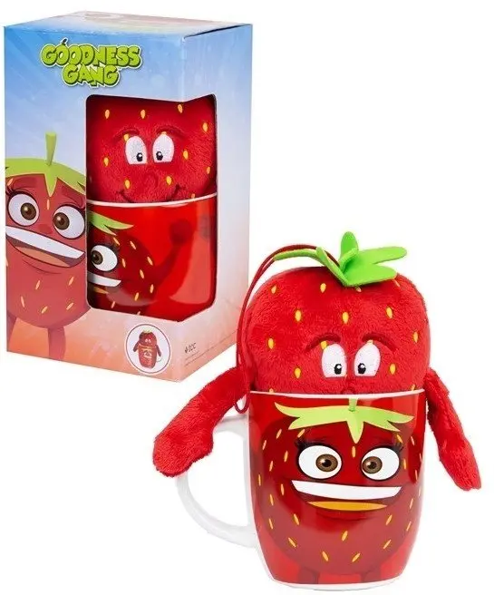 Goodness Gang Tasse + Plüsch Tier Erdbeer