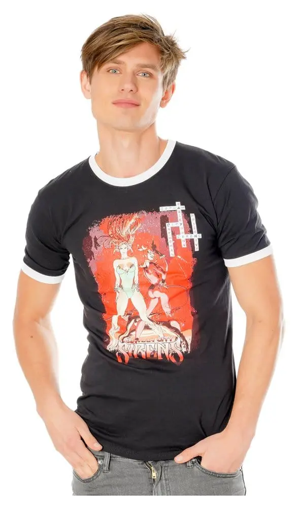 Gotham City Sirens T-Shirt Crossword Black Ringer Größe XL