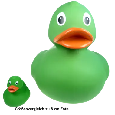 Große XXL Ente Grün Badeente Quietscheente Factotum