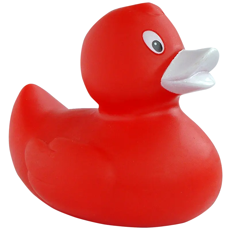 Große XXL Ente Rot Badeente Quietscheente Factotum