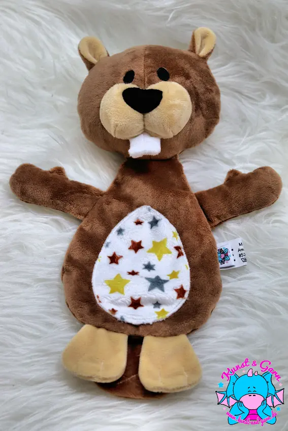 Gulliver Schnuffeltuch rehbraun/beige/Sterne ocker grau