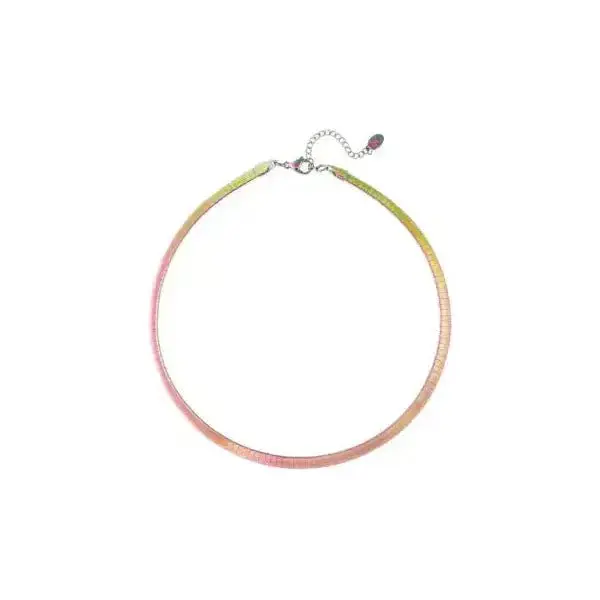 Halskette "holografisch mit Aufdruck" Multicolor - Länge 38-43 cm