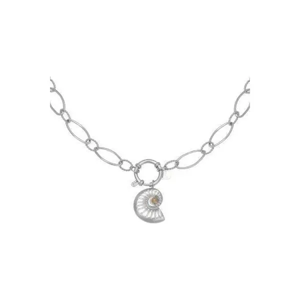 Halskette "Shell Around" in Silber - Länge 52 cm
