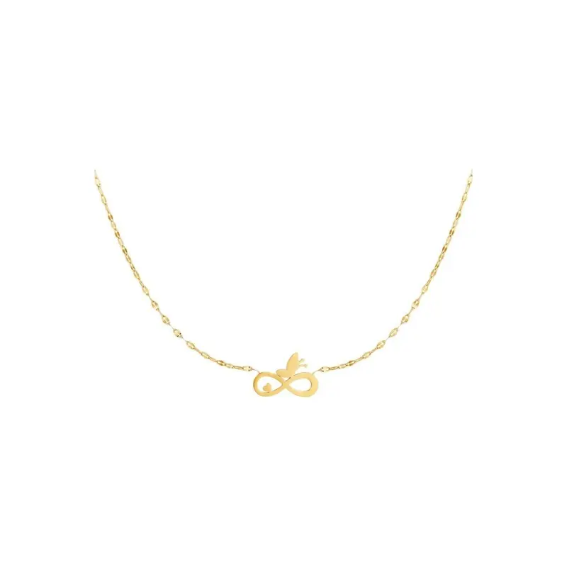 Halskette "Unendlich" in Gold - Länge 38-43 cm