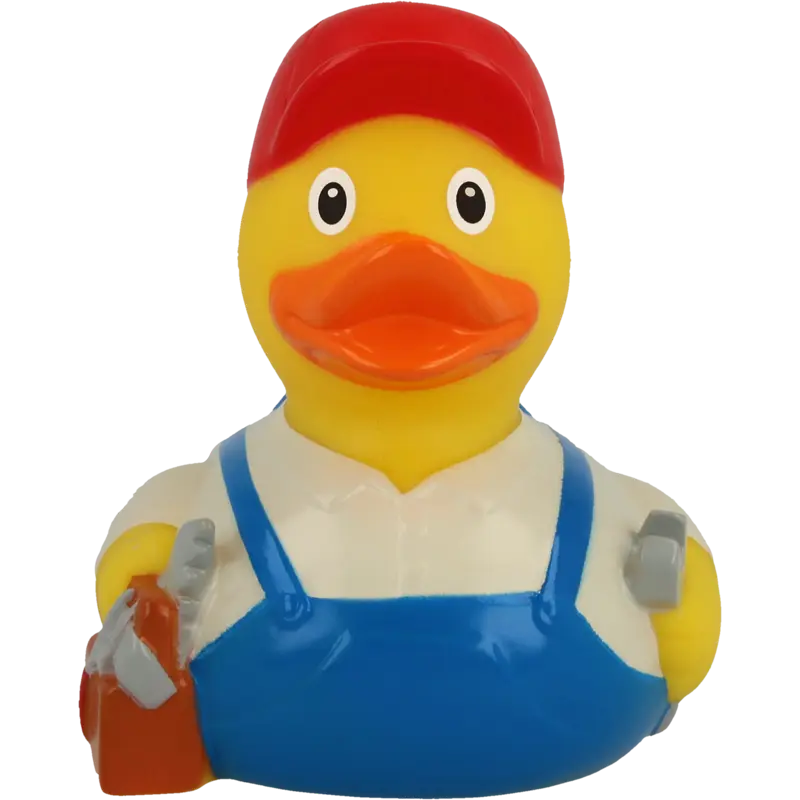 Handwerker Ente Badeente Quietscheente Gummiente Lilalu