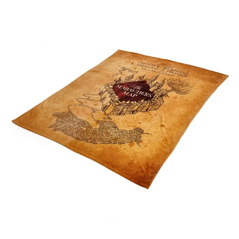 Harry Potter Kuschelige Fleecedecke Marauder´s Map 180 x 200 cm