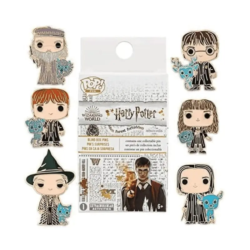 Harry Potter Loungefly Ansteck-Pins Stained Glass Display (12)