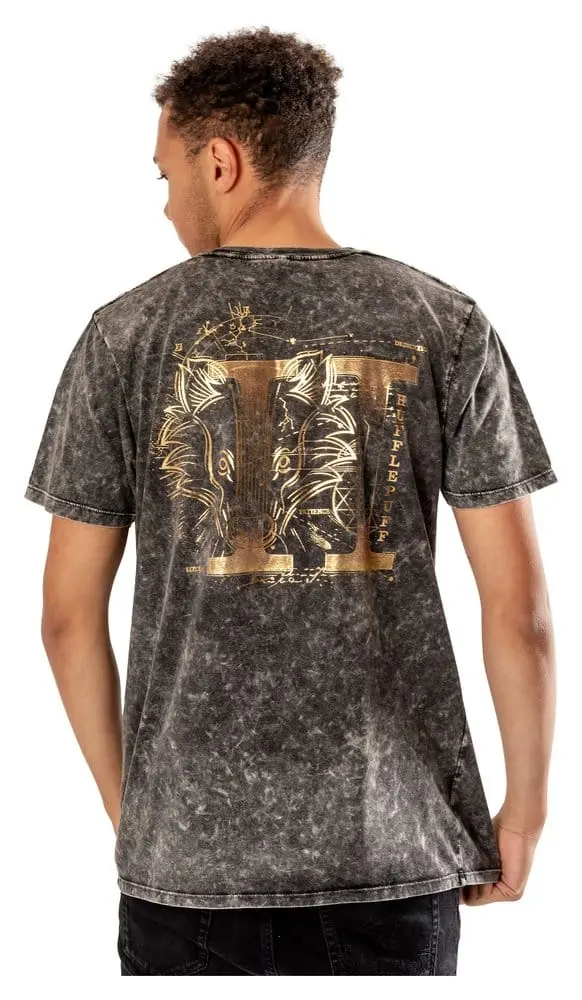 Harry Potter T-Shirt Hufflepuff Acid Wash Größe XXL