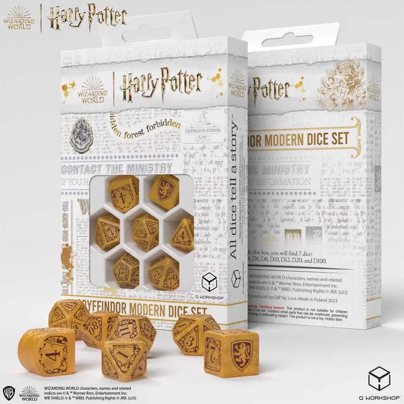 Harry Potter Würfel Set Gryffindor gold Modern Dice Set Spielwürfel