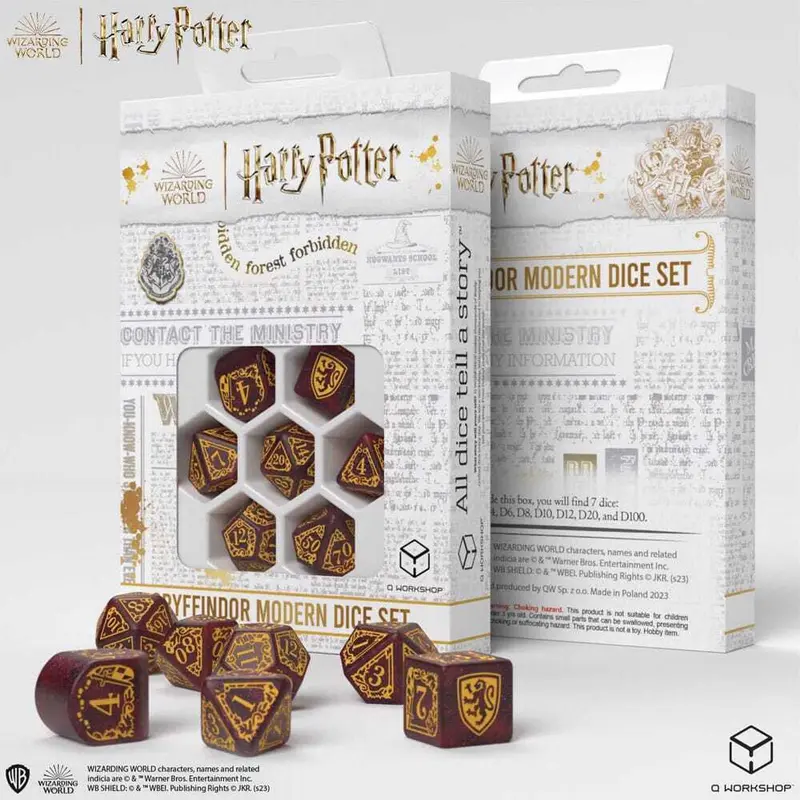 Harry Potter Würfel Set Gryffindor red Modern Dice Set Spielwürfel rot