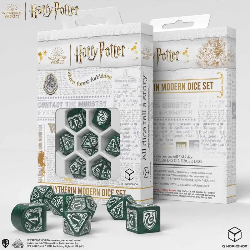 Harry Potter Würfel Set Slytherin green Modern Dice Set Spielwürfel grün