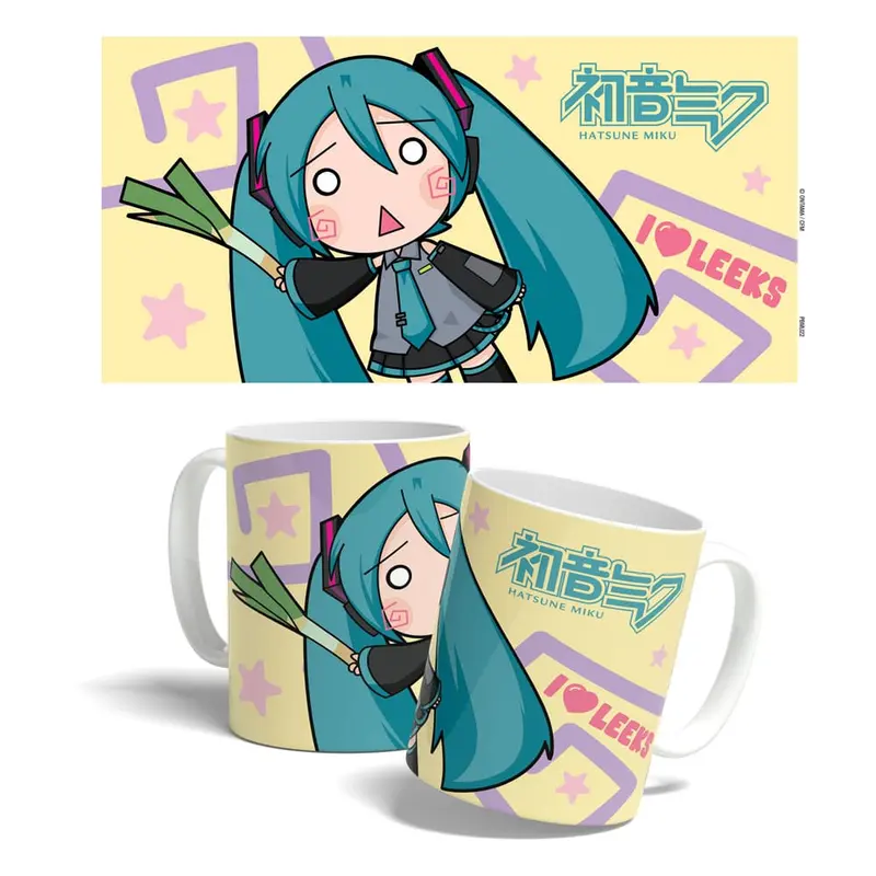 Hatsune Miku Tasse Miku Chibi Leek Girl 325 ml