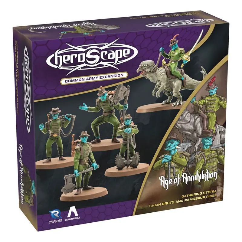 Heroscape Armeeerweiterung Age of Annihilation Chain Gruts & Ramosaur Rider (Common) *Englische Version*