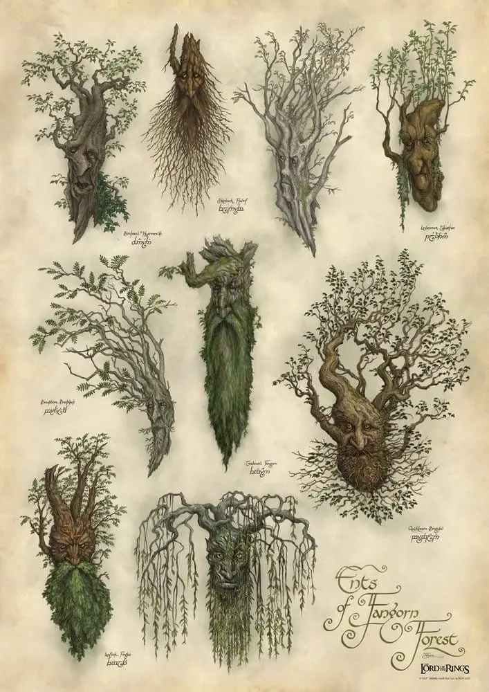 Herr der Ringe Kunstdruck Ent's of Fangorn Forest 59 x 30 cm