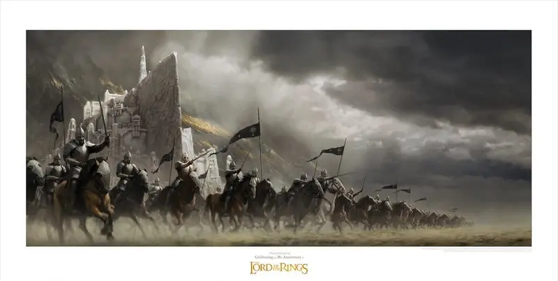 Herr der Ringe Kunstdruck Faramir's Charge 59 x 30 cm