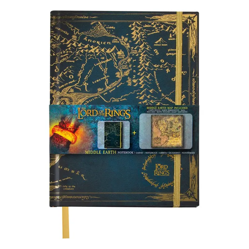 Herr der Ringe Notizbuch Map of Middle Earth