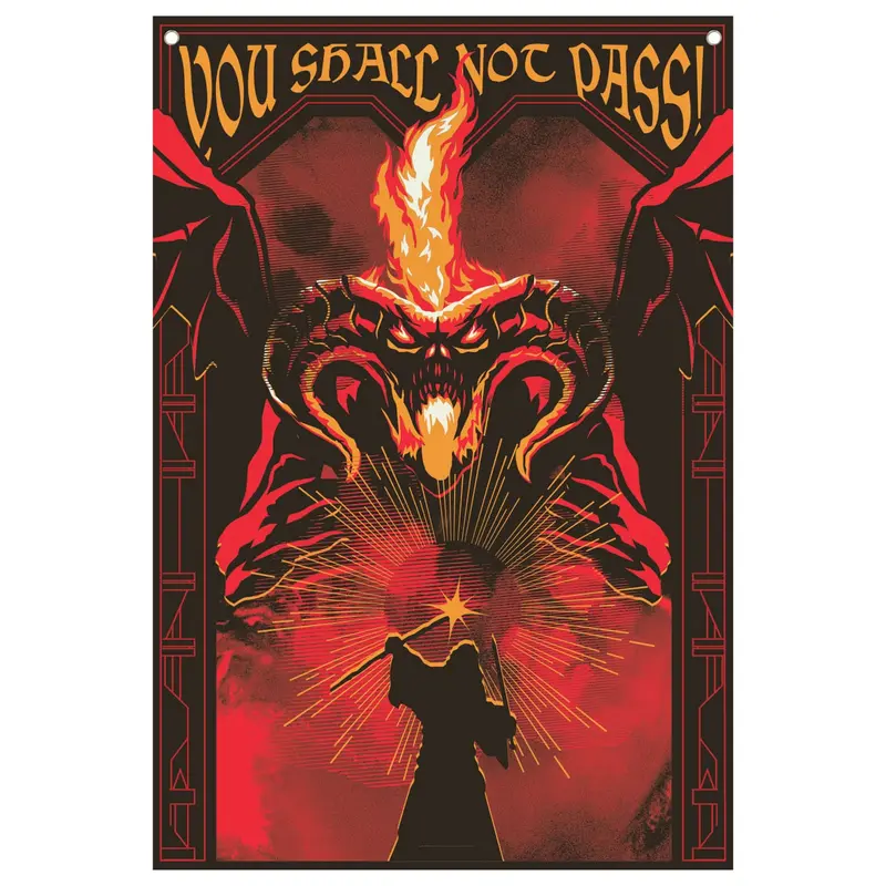 Herr der Ringe Wandbehang You shall not pass! 125 x 85 cm