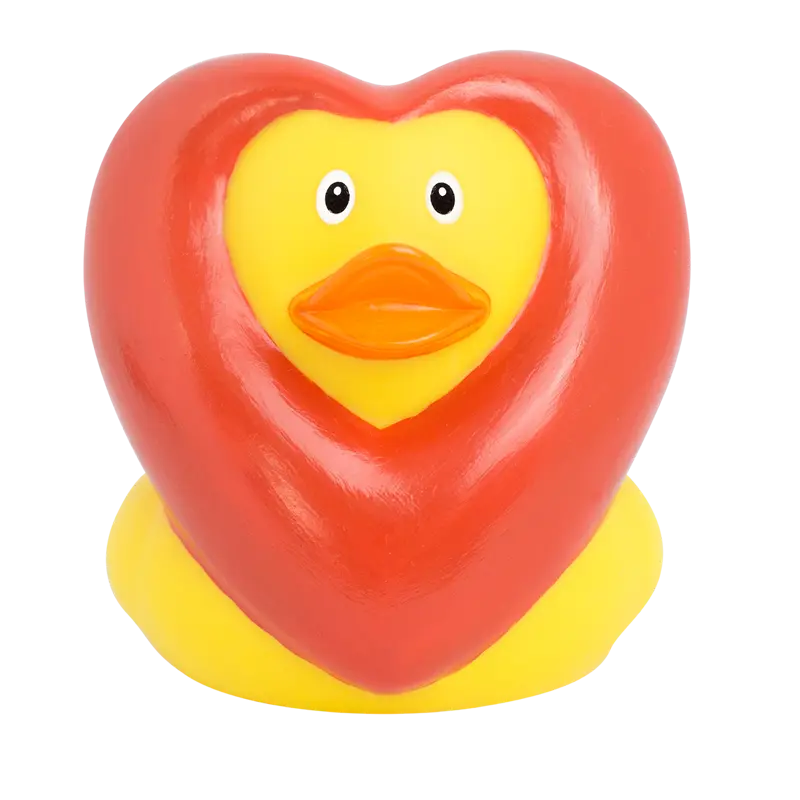Herz Ente Badeente Quietscheente Gummiente Lilalu