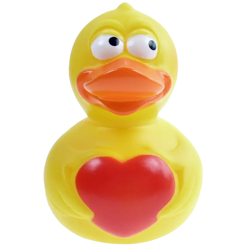 Herz Liebe Ente Badeente Quietscheente Gummiente Factotum