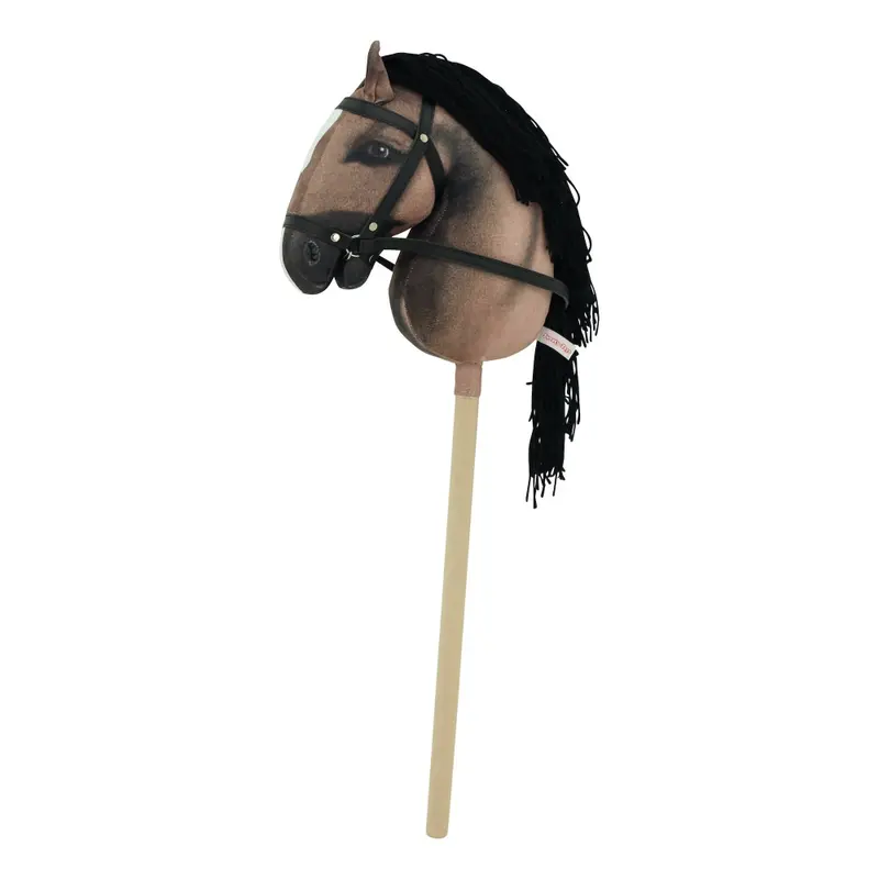 Hobby Horse Dunkelbraun – realistisches Steckenpferd, 80 cm, für Hobby Horsing