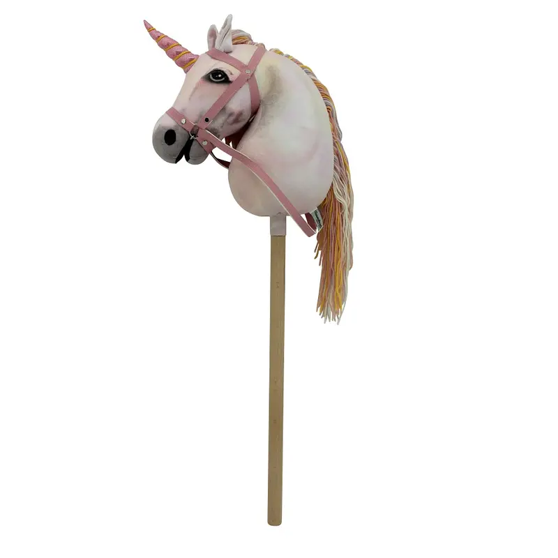 Hobby Horse Einhorn rosa Steckenpferd ohne Rollen für Hobbyhorsing Turniere