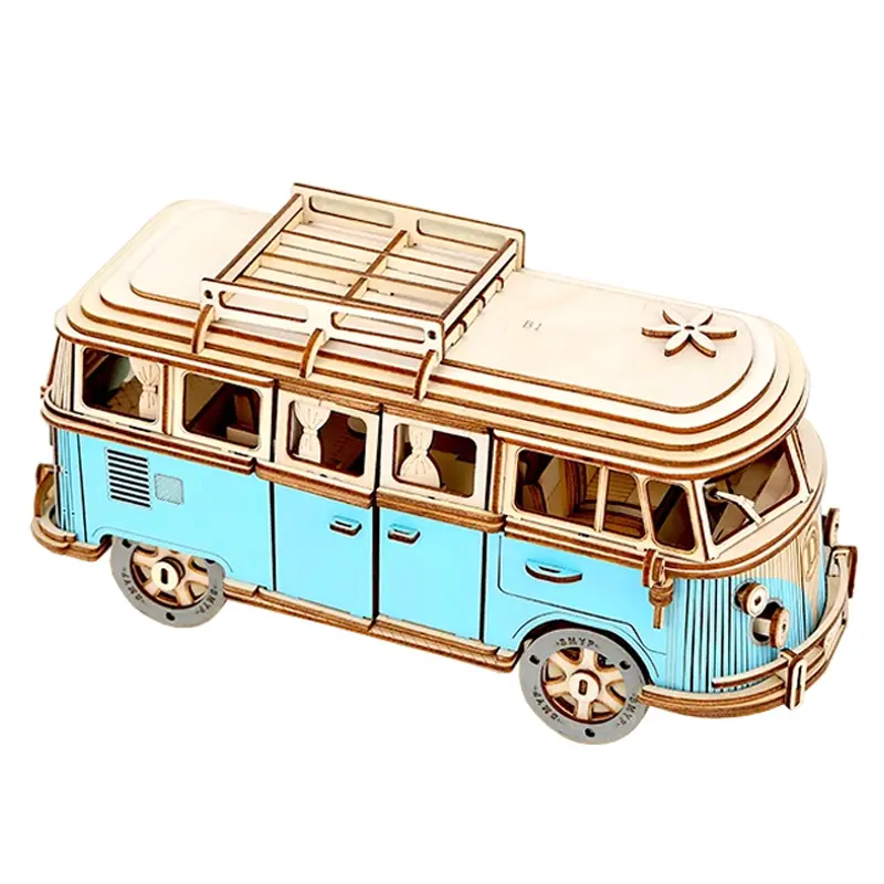 Holz 3D-Puzzle Wohnmobil Van | DIY Baukasten ab 8 Jahren – Bimbino