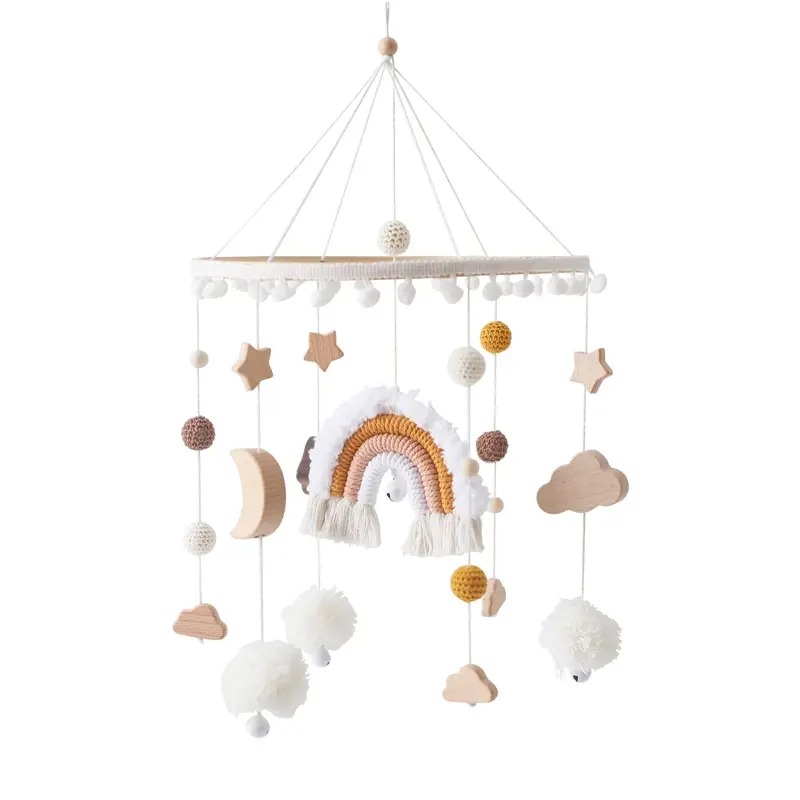 Holz Bettglocke Regenbogen | Greif- & Rasselspielzeug – Bimbino