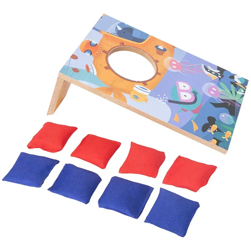 Holz Cornhole Set mit Cartoon-Design | Outdoor-Wurfspiel – Bimbino