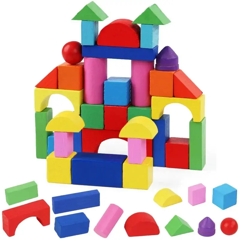Holzbausteine Set 32-teilig | ab 1 Jahr – Bimbino