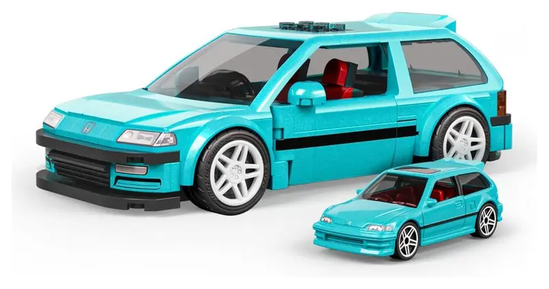 Hot Wheels Speed Series Mattel Brick Shop Bauset 1/32 Custom ’90 Honda Civic EF