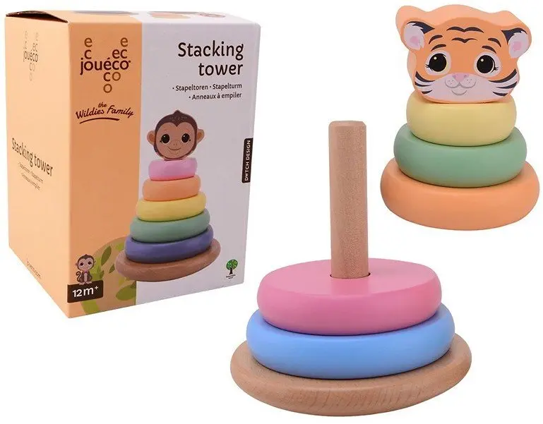Jouéco® - The Wildies Family Stapelturm aus Holz 10x14 cm