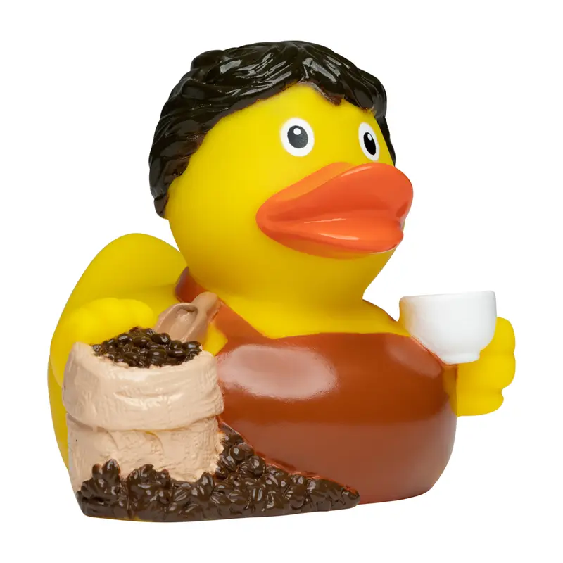 Kaffee Barista Ente Badeente Quietscheente Schnabels
