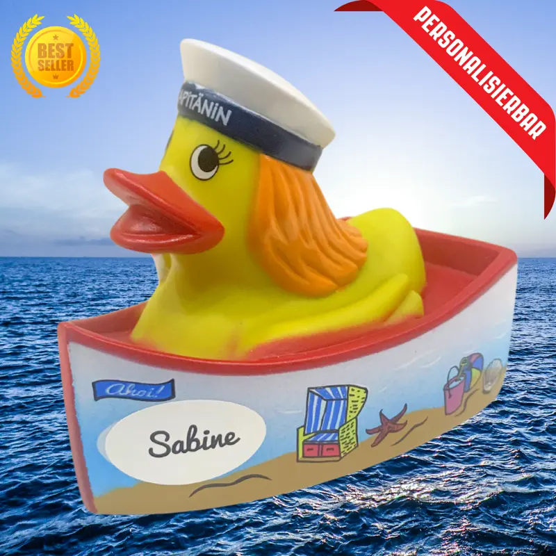 Kapitänin Küste Meer Schiff Personalisierbare Namensente Badeente