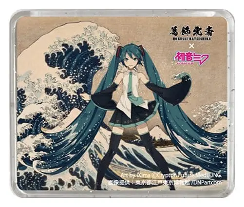 Katsushika Hokusai x Hatsune Miku 3D Magnet Thirty-six Views of Mount Fuji The Great Wave off Kanagawa