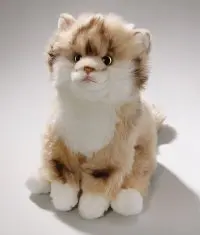 Katze beige sitzend 26 cm