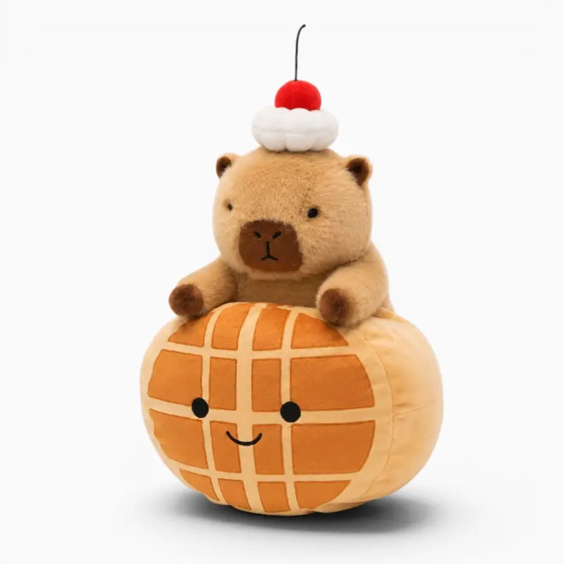 Kawaii Capybara Kuscheltier mit Brot