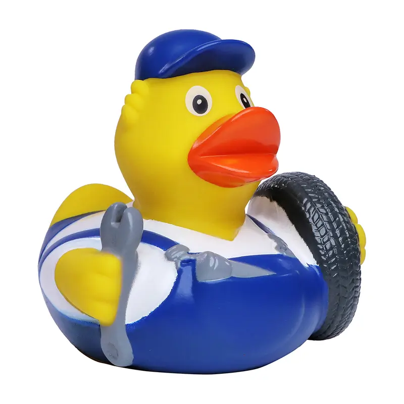 KFZ Auto Mechaniker Ente Badeente Quietscheente Schnabels