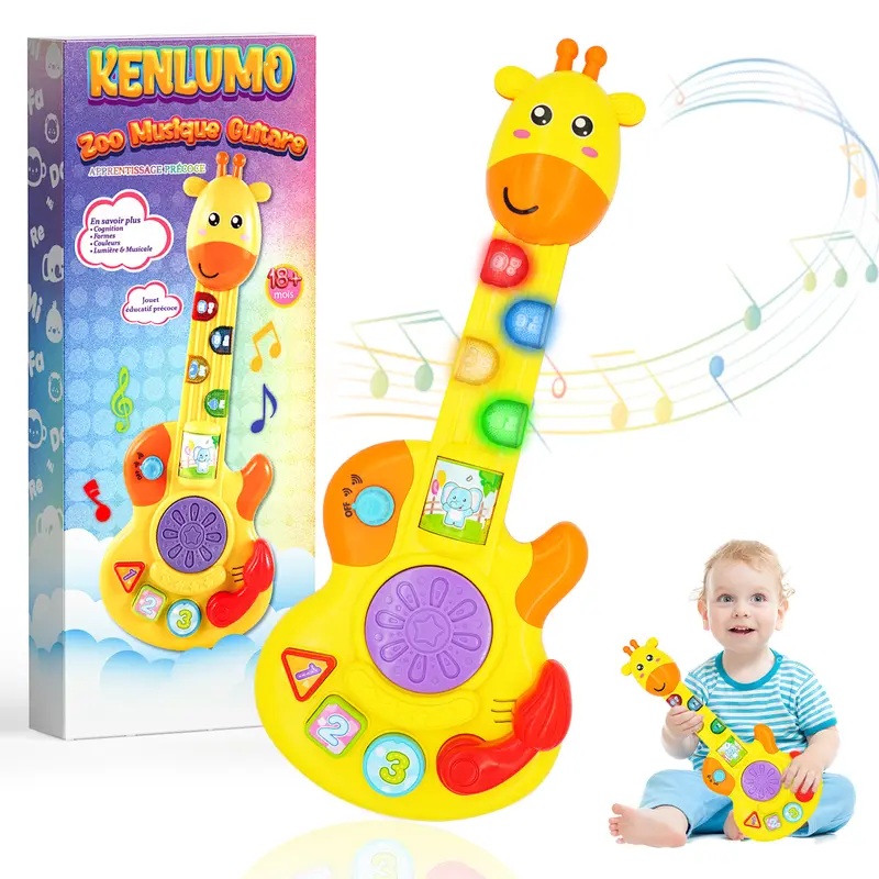 Kinder-Gitarre Giraffe | Musikspielzeug ab 18 Monaten – Bimbino