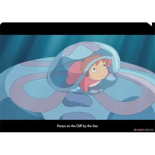 Klarsichthülle Din A4 Ponyo auf Qualle - Ponyo das große Abenteuer am Meer