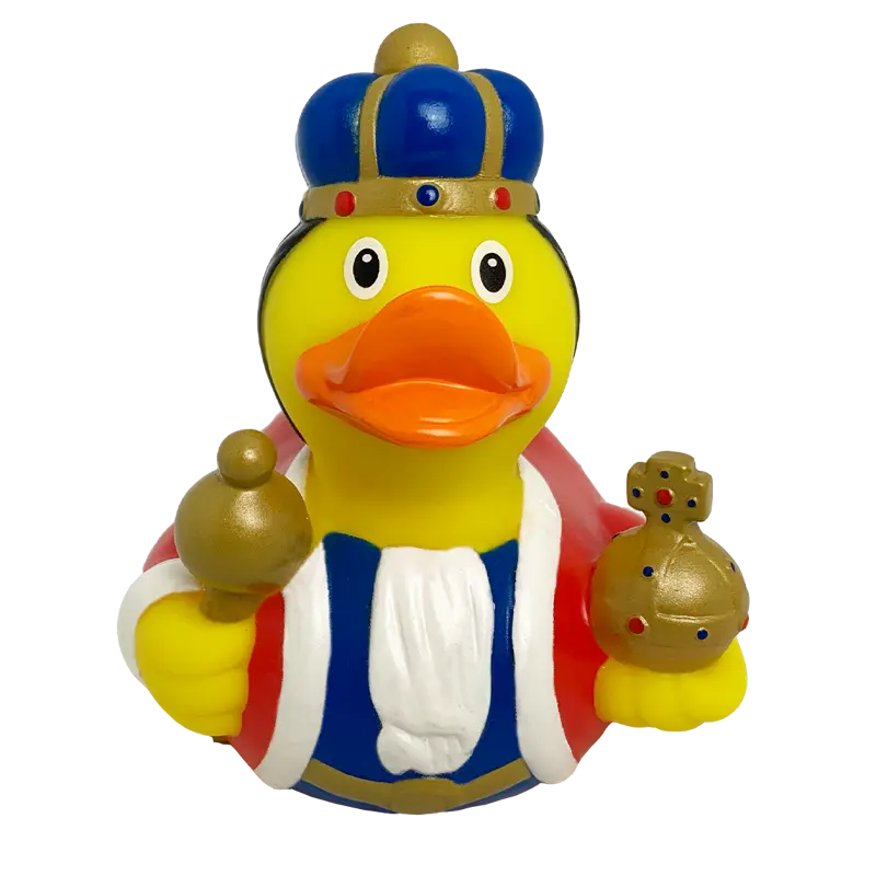 König Ente Badeente Quietscheente Gummiente Lilalu