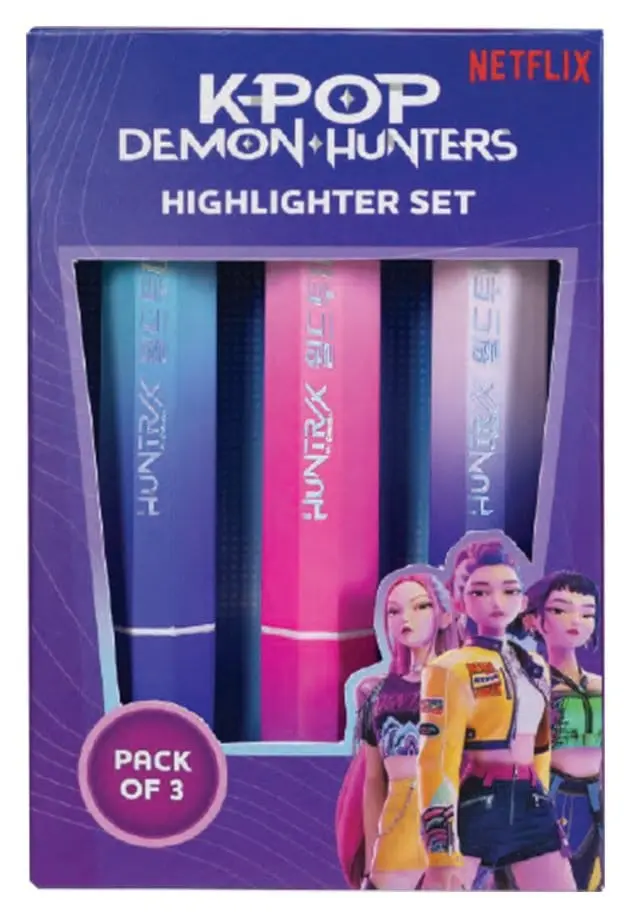 KPop Demon Hunters Textmarker 3er-Pack Huntr/x