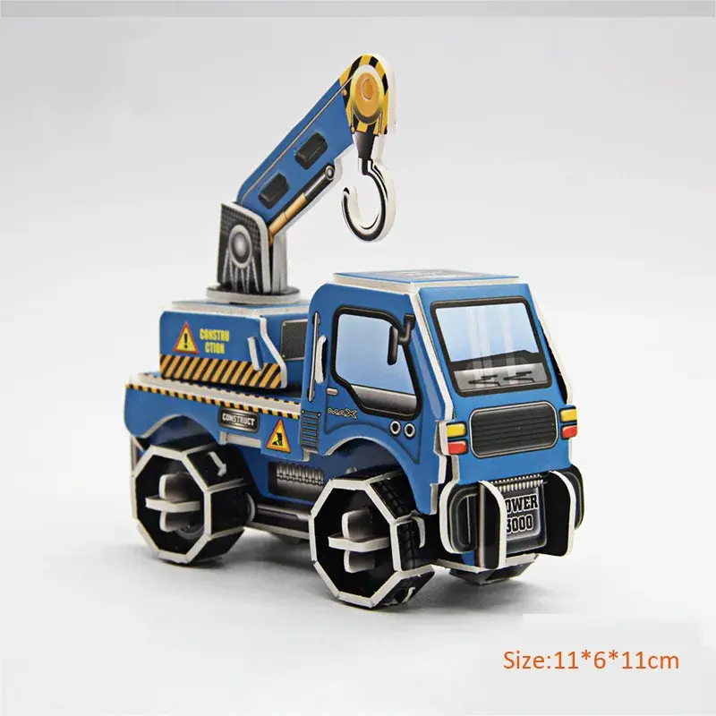 Kran-Puzzle aus Karton | 3D Konstruktionsspielzeug – Bimbino