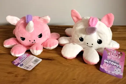Kuschel/Plüschtier Wendetier Wendbarer Einhorn Oktopus Kinder Spielzeug 20cm NEU