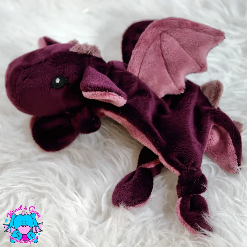 Kuscheltuch/Schnuffeltuch "Lotta"  in darkplum/traube/altrosa