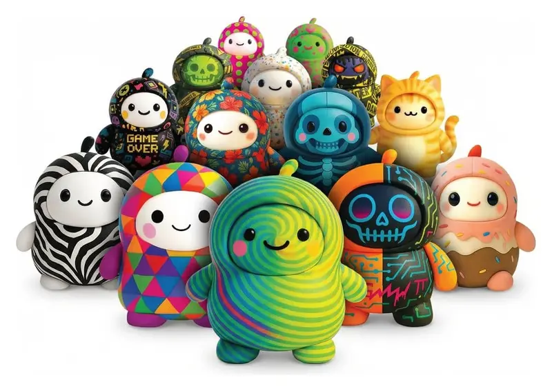 LamaTama Elektronische Sammelfiguren 6 cm Serie 1 heo Exclusive Blind Box Display (26)